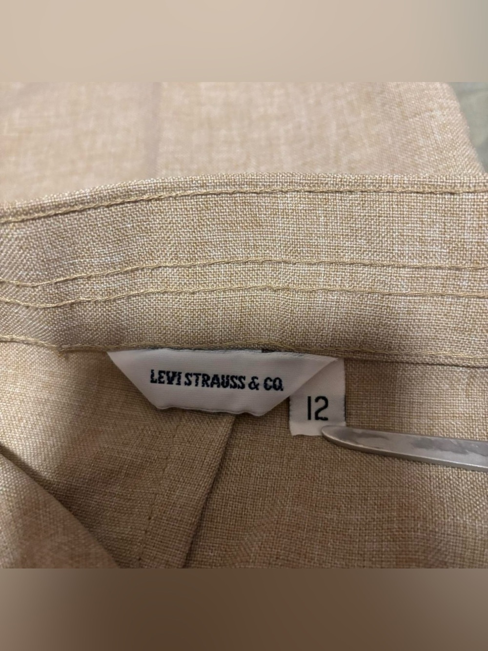 Vintage 70s Levi Strauss Bend Over Trouser Pants Sz 12 High Waist Straight Leg - Picture 6 of 8